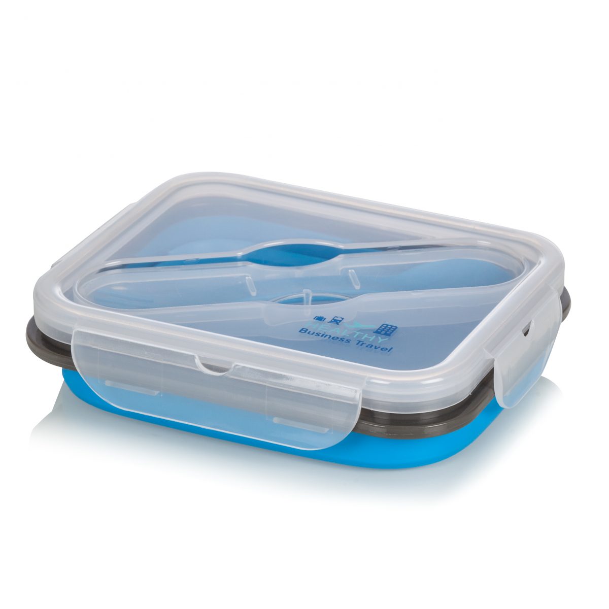 Collapsible travel food containers Blue Healthy Business Travel